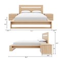 thumbnail image 2 of Ophelia 4 Piece Bedroom Set with Headboard, Slatted Bedframe, 2 Nightstands, 2 of 5