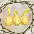thumbnail image 4 of Easter Eggs Hanging Ornaments,3Pcs Yellow Buffalo Plaid Dots Easter Hanging Eggs,Colorful Decorative Eggs Baubles Ornaments,Spring Farmhouse Easter Basket Filler Decor, 4 of 5