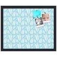 thumbnail image 2 of PinPix 20x16 Custom Cork Bulletin Board Fern Lt Blue Poster Board Has a Fabric Style Canvas Finish, Framed in Fern Lt Blue, by ArtToFrames (PinPix-1581), 2 of 5