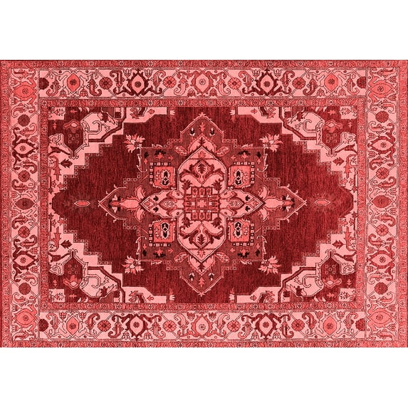 Ahgly Company Indoor Rectangle Oriental Red Industrial Area Rugs, 8' x 12'