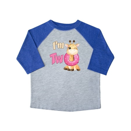 

Inktastic I m Two Giraffe Gift Toddler Boy or Toddler Girl T-Shirt