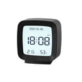 thumbnail image 2 of Injueey Reloj digital ABS Reemplazo cuadrado Control de voz LCD Dormitorio Estudiante Niños Alarmas Medidor de humedad Retroiluminación Negro Type2 NO2, 2 of 6