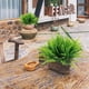 thumbnail image 2 of 4 Piezas Plantas Artificiales Helecho Plantas Artificiales Plantas de Plástico Decoración de Plantas Verdes Impermeables para Exteriores para Balcón Jardín Oficina Maceta Interior Decoración de Boda,, 2 of 4