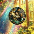 thumbnail image 5 of Witch And Black Cat GLASS SUNCATCHER Witch Reading Book Window Hanging Witchy Reading Decor Halloween Gift Gothic Spooky Decor Cat Lover, 5 of 8