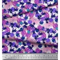 thumbnail image 2 of Soimoi Poly Georgette Fabric Floral & Monstera Leaves Tropical Fabric Prints by Yard 52 Inch Wide, 2 of 3