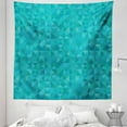 thumbnail image 1 of Teal Tapestry, Geometrical Shapes Triangles Squares Modern Abstract Art Different Shades of Blue, Fabric Wall Hanging Decor for Bedroom Living Room Dorm, 5 Sizes, Turquoise Aqua, by Ambesonne, 1 of 1