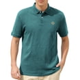 thumbnail image 2 of DayScoop Mens Big & Tall T-Shirt Summer T Shirt Short Sleeve Solid Color Fashion Casual Collared Button Down Embroidered Loose Oversize Tops, 2 of 6