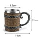 thumbnail image 2 of Jarra de cerveza creativa taza con aislamiento térmico duradera de acero inoxidable Retro para decoración de Bar, 2 of 9