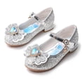 thumbnail image 1 of Zapatos de cuero para niños de Disney, zapatos de vestir de boda para niñas, zapatos de baile con lazo de princesa Frozen Elsa para niñas, zapatos casuales, Sandals24-Insole 16CM Gao Jinjia LED, 1 of 2