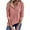 Pink, variant on Besolor Womens Long Sleeve Shirts Ribbed Crewneck Button Pullover Tops Solid Color Casual Going out Dressy Blouses