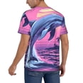 thumbnail image 2 of KLL Hawaiian Beach Dolphin for Men's Baseball Shirts,Short Sleeve Casual Shirts Button Down Shirt for Men Beach Summer Wedding Shirt-Small, 2 of 7