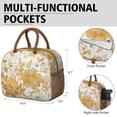 thumbnail image 6 of Flower Lunch Bag for Women Men Reusable Insulated Lunch Bags, Leakproof Cooler Food Lunch Tote Bag, Large Capacity Lunch Box for Work School Travel Picnic, 6 of 7