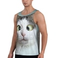 thumbnail image 2 of Easygdp Funny Cat Men's Tank Top, Sleeveless Muscle T Shirts, Breathable, Quick-Dry, Loose for Gym, Running, Fitness - XX-Large, 2 of 9