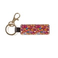 thumbnail image 3 of Keychain 6×3.1×1inpu Leather With Delicate Touch And Strong Recognition Is Used For Daily Travel, Work And Picnic Colorful Floral Pattern Groovy Flowers, 3 of 8