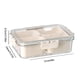 thumbnail image 3 of Organizador de cocina transparente con compartimentos, recipiente hermético apto para alimentos con asa, apto para frigorífico, 3 of 8