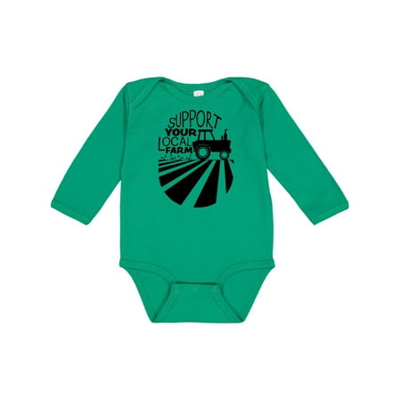 

Inktastic Support Your Local Farm- tractor Gift Baby Boy or Baby Girl Long Sleeve Bodysuit