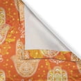 thumbnail image 4 of Ambesonne Oriental Window Valance, Folk Style Hand Pattern, 54" X 12", Orange Yellow and White, 4 of 5