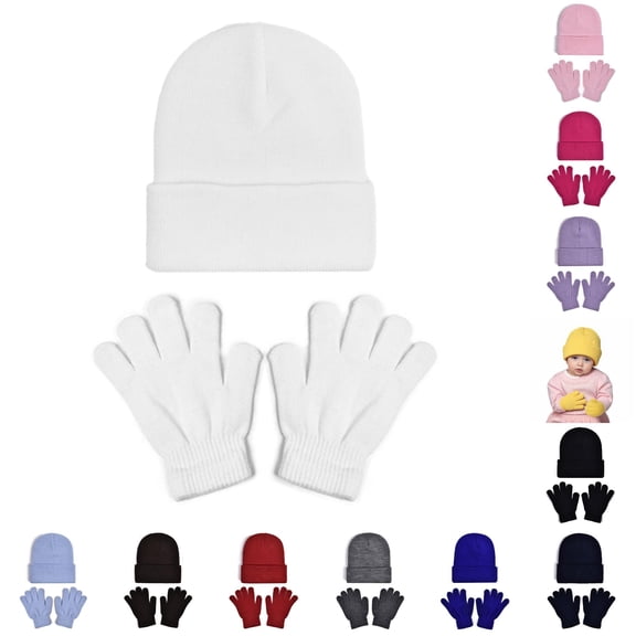TBWNWG Soft Kids Winter Hat With Mittens for Boys Girls Toddler Youth Cold Weather Lined Cap And Knit Set Ideal for Daily Casual Wear Outdoor Activities School,Sizes 2-8 Years