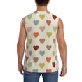 thumbnail image 4 of Fotbe Heart Polka Dot Men's Camiseta sin Mangas Estampada para Hombres, Playera Casual para Gimnasio, Entrenamiento, Playa-Small, 4 of 7