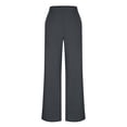 thumbnail image 6 of QATAINLAV Women's Summer Cotton Linen 2 Piece Outfits Loose Square Neck Crop Tank Top and Wide Leg Capri Pants with Pockets, Dark Gray, M, 6 of 10