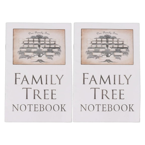 2Pcs Family Tree Notebook 16 Pages Double Sides Family History Record Book Workbook for Family Office Stationery