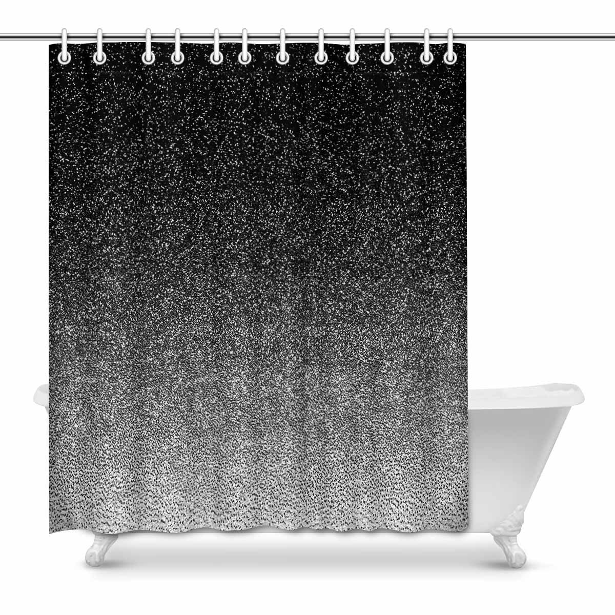 MKHERT Modern Black Ombre Gradient Decor Waterproof Polyester Fabric
