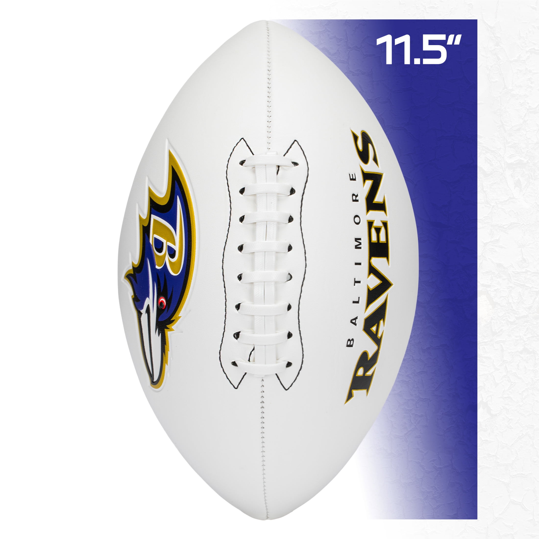 Franklin Sports NFL Baltimore Ravens Autograph Football - Official Size White Panel Souvenir Football for Autographs + Signatures - NFL Team Fan Shop Memorabilia Football for Display
