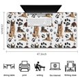 thumbnail image 5 of Long Mouse Pads for Desk,German Shepherd Dog and Footprint Desk Mats on Top Of Desks, Desk Mouse Pad Extra Large with 3mm Non-Slip Base and Stitched Edge for Gaming,Office,Work,Home 47.3"x23.6", 5 of 6