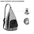 thumbnail image 2 of Boho Cat Print Sling Backpack - Geometric Cat Pattern Crossbody Bag (Aesthetic Design, Perfect Cat Lover Gift), 2 of 4