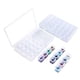 thumbnail image 1 of Inteprter Caja de almacenamiento de cristal de 28 rejillas, 2 uds., purpurina en polvo para uñas, lentejuelas, hallazgos de joyería, caja organizadora, Artesanía Inteprter HA5288-00, 1 of 6