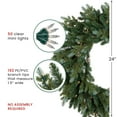 thumbnail image 6 of Northlight Pre-Lit Blue Spruce Artificial Christmas Wreath with Clear Lights, 6 of 8