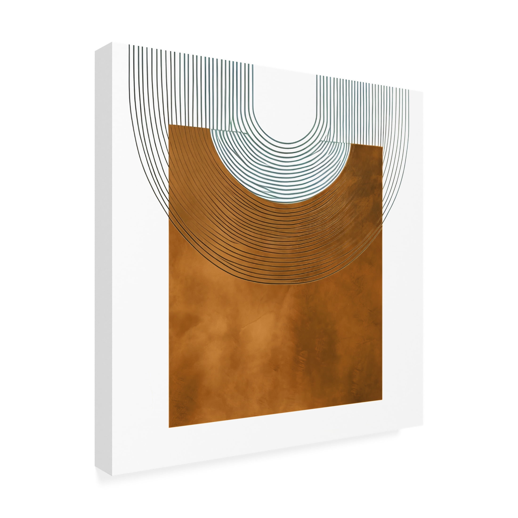 Canvas Wall Art - Ray Heere 'Mid Century Abstract Painting 7' Wall Art for Living Room, Bedroom, or Office Décor by Trademark Fine Art - 14 x 14 Inches