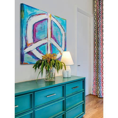 Marmont Hill "Bright Peace" by Tori Campisi Painting Print on Canvas