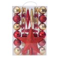thumbnail image 1 of 43 piezas de bolas navideñas rojas - Adornos navideños de plástico irrompibles - Decoración para árboles de Navidad - Crea un ambiente navideño - Para interiores o exteriores, 1 of 4