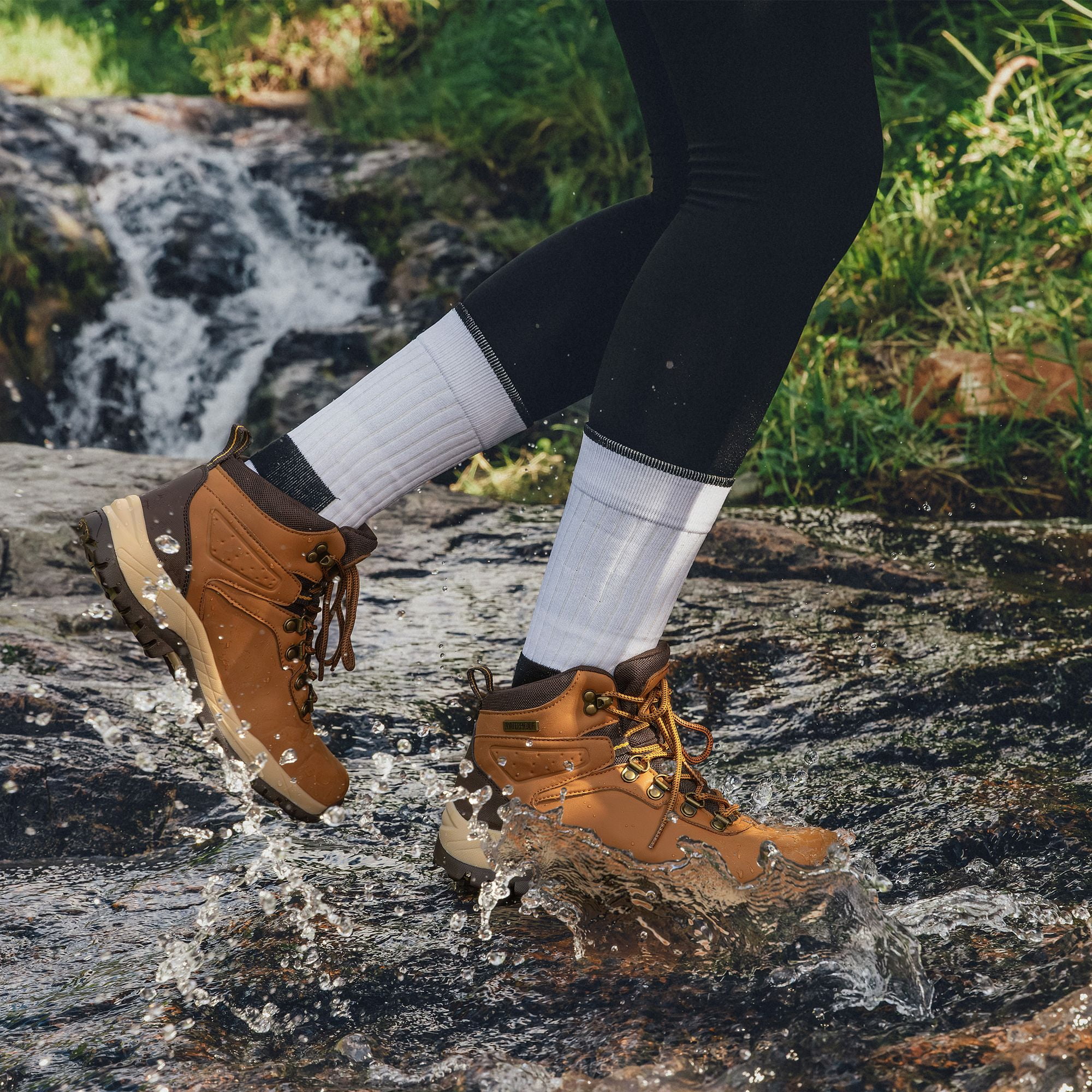 CC-Los Women's Hiking Boots Waterproof Outdoor Trekking Camping Trail Hiking Shoes Size 5.5-10.5