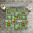 thumbnail image 3 of Ambesonne City Quilted Bedspread Set 3 Pcs, Birds Eye View Map Design, Queen Size, Multicolor, 3 of 3