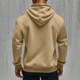 thumbnail image 4 of safuny Mens Zip Up Hoodies Sweatshirt Casual Workout Athletic Travel with Pockets Fall Jacket Khaki XXL, 4 of 9