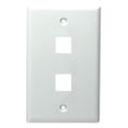 thumbnail image 1 of Data-Comm Electronics DAT20-3002-WH Plaque Murale Keystone - 2 Ports, Blanc, 1 of 1