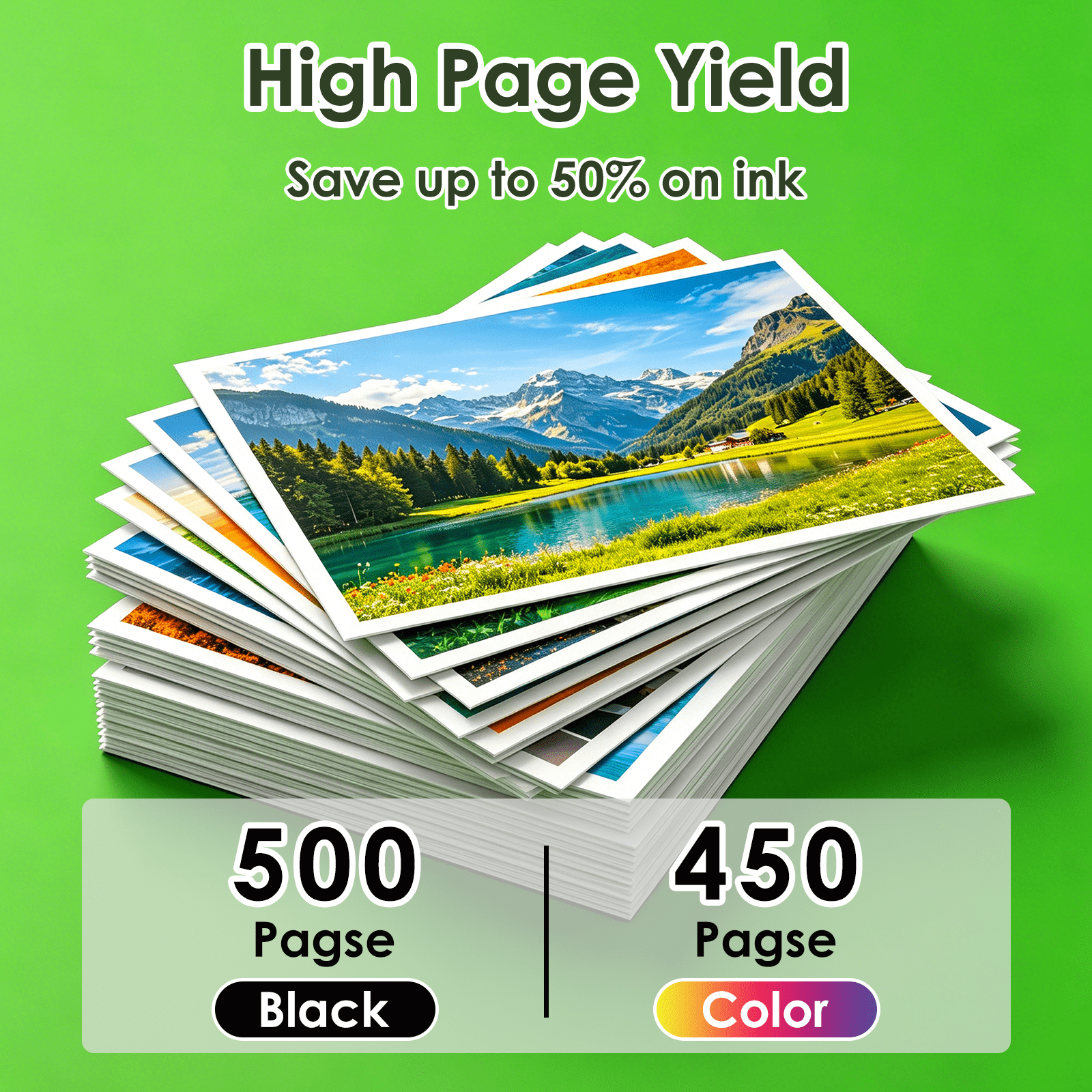 61XL Printer Ink Compatible for  HP 61 Ink for  HP Ink 61 61XL Ink Cartridge Combo Pack for Envy 4500 4502 5530 ( Black,Tri-color)