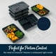 thumbnail image 5 of Recipientes para preparación de comidas Bentgo Prep, 20 unidades, sin BPA, color azul marino, 5 of 7