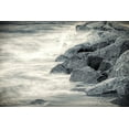 thumbnail image 2 of Miller, Anna 32x23 Black Ornate Wood Framed with Double Matting Museum Art Print Titled - Boulders in Surf, 2 of 4