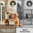 thumbnail image 2 of Baby Safety Gate, Caveen 36" Tall, 29.5-48.8" for Stairs and Doorway,Pressure Mount Baby Gate for Ages 6 to 36 Months, White, 2 of 6