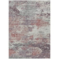 Addison Rugs Indoor/ Outdoor Accord Modern Brushstrokes Polyester Washable Rug New 9' x 12' - Purple Grey