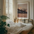 thumbnail image 3 of Sunset from DUMBO 06 - Brooklyn New York Photography Bridge City Cityscape Skyline Architecture Sunset Oak Framed Wall Art Print 11 x 14 inches, 3 of 12