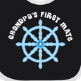 thumbnail image 4 of Inktastic Grandpas First Mate Sailing Nautical Boys Boys Baby Bib, 4 of 4