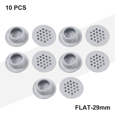 

10Pcs Metal Cabinet Cupboard Flat Round Air Vent Grill Cover Ventilation Holes