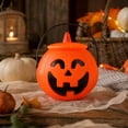 thumbnail image 7 of Fllostpr Halloween Pumpkin Bucket, Mini Portable Trick or Treat Bucket Kids Candy Holder for Party Favors&Home Decor, Orange 4.7x4.3", 7 of 7