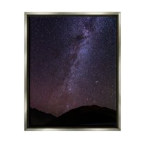 Stupell Industries Breathtaking Night Stars Milky Way Shining Over Mountains Photograph Luster Gray Floating Framed Canvas Print Wall Art, Design by Steve Smith