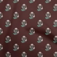 thumbnail image 1 of oneOone Cotton Poplin Twill Dark Brown Fabric Asian Ajrakh Quilting Supplies Print Sewing Fabric By The Yard 56 Inch Wide, 1 of 4
