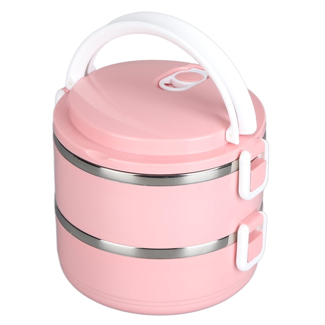 For Hot Food, Lunch Box, Thermal Lunch Box Stackable Hot Food Insulated Box 304 Stainless Steel Round Lunch Box Sealed Food Containers